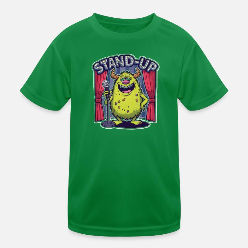Stand-up Monster on Stage Kids Functional T-Shirt