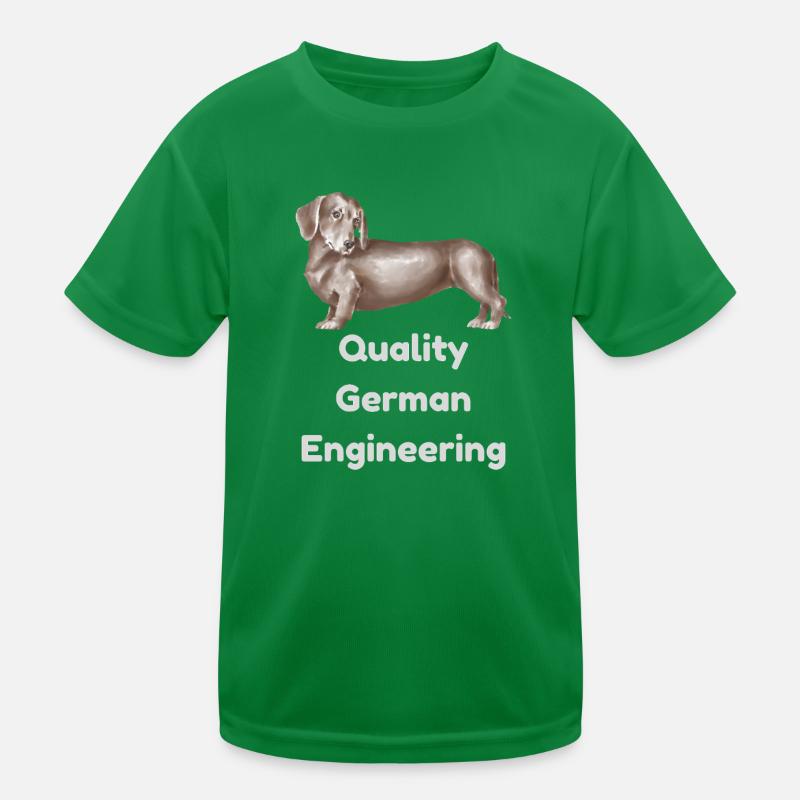 Quality German Dachshund Engineering Kids Functional T-Shirt