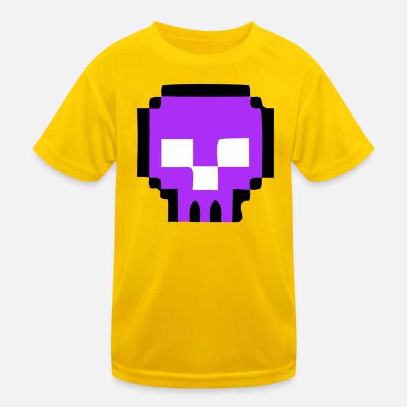 Pixel Skull Game Over Kids Functional T-Shirt