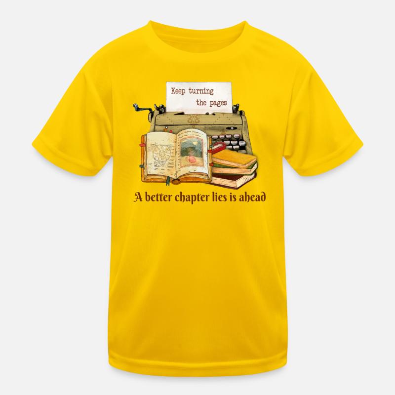 Keep Turning The Pages  Kids Functional T-Shirt