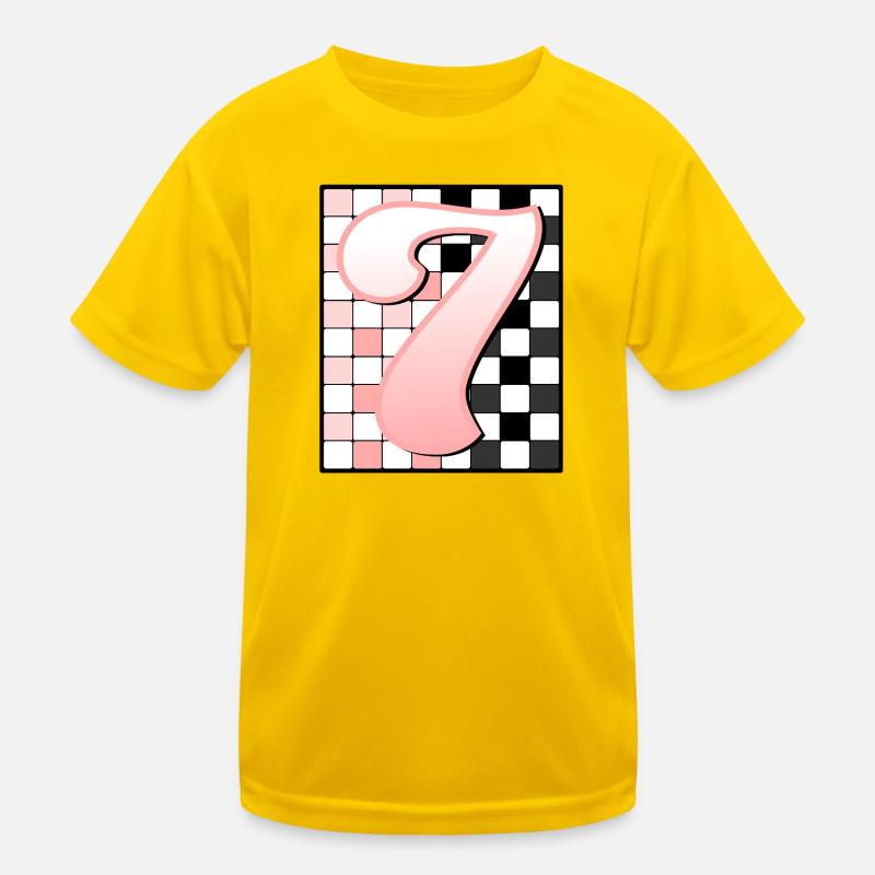7. GEBURTSTAG – PINK CHECKERED Kinder Funktions-T-Shirt
