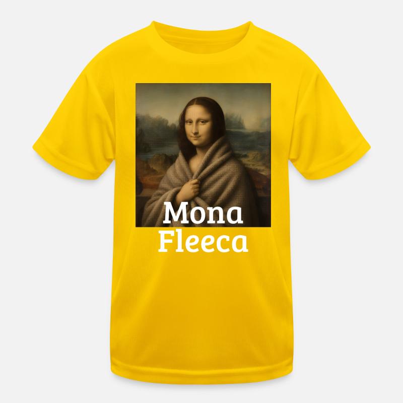 Mona Fleeca Leonardo Da Vinci Lustige kalte Mona L Kinder Funktions-T-Shirt