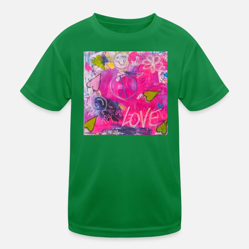GRAFFITI LOVE - statement styles I chrart2wear Kinder Funktions-T-Shirt