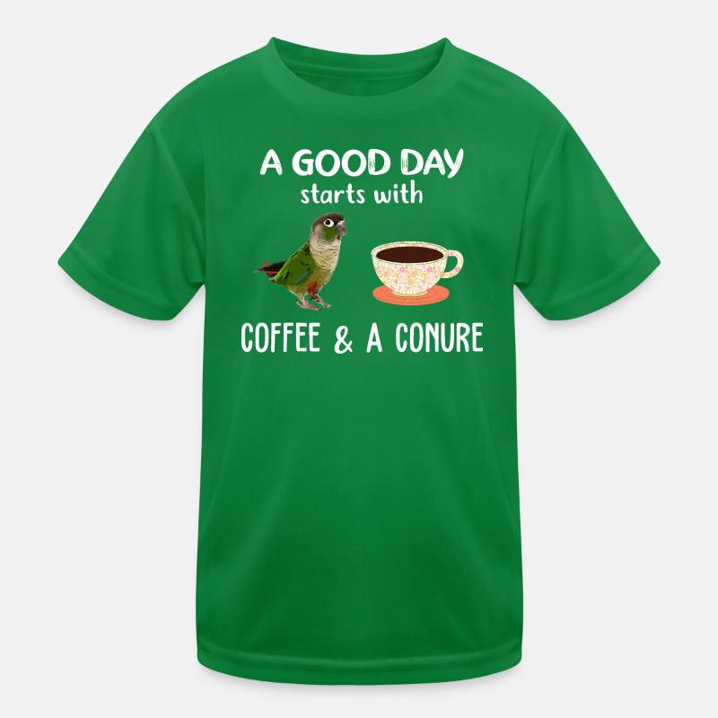 Conure Coffee Morning Tee Kids Functional T-Shirt