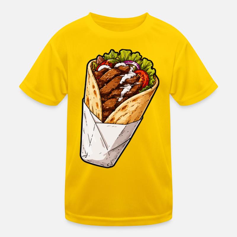 Crispy Chicken Burrito Wrap Kids Functional T-Shirt
