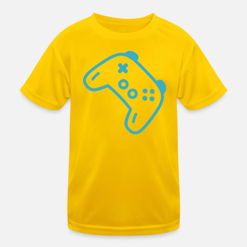 Türkise Controller-Silhouette Kinder Funktions-T-Shirt