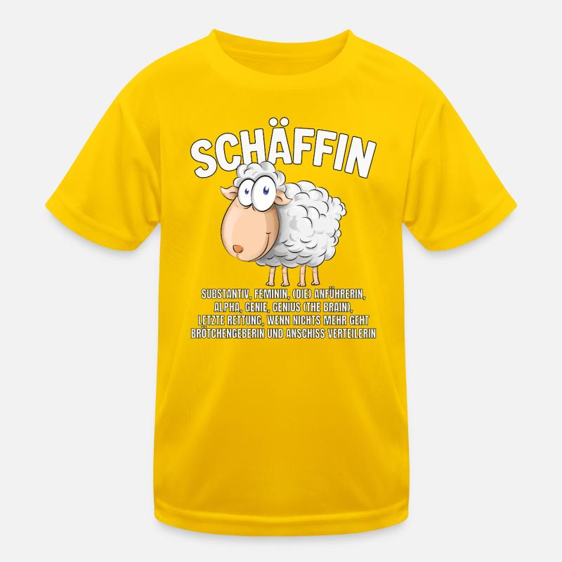 Schäffin - Alpha Schaf als Chefin Kinder Funktions-T-Shirt