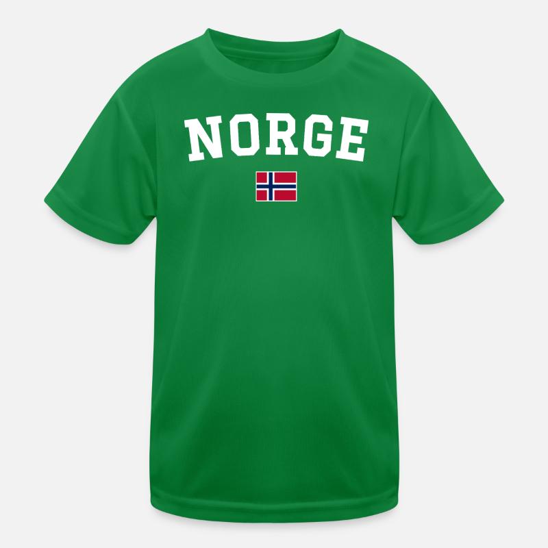 Drapeau norvégien en blanc T-shirt sport Enfant