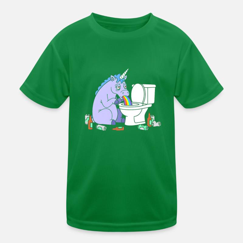 Klo Regenbogen Einhorn Kinder Funktions-T-Shirt