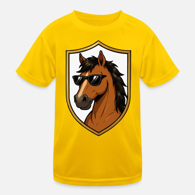 Bouclier de l’étalon avec lunettes de soleil T-shirt sport Enfant