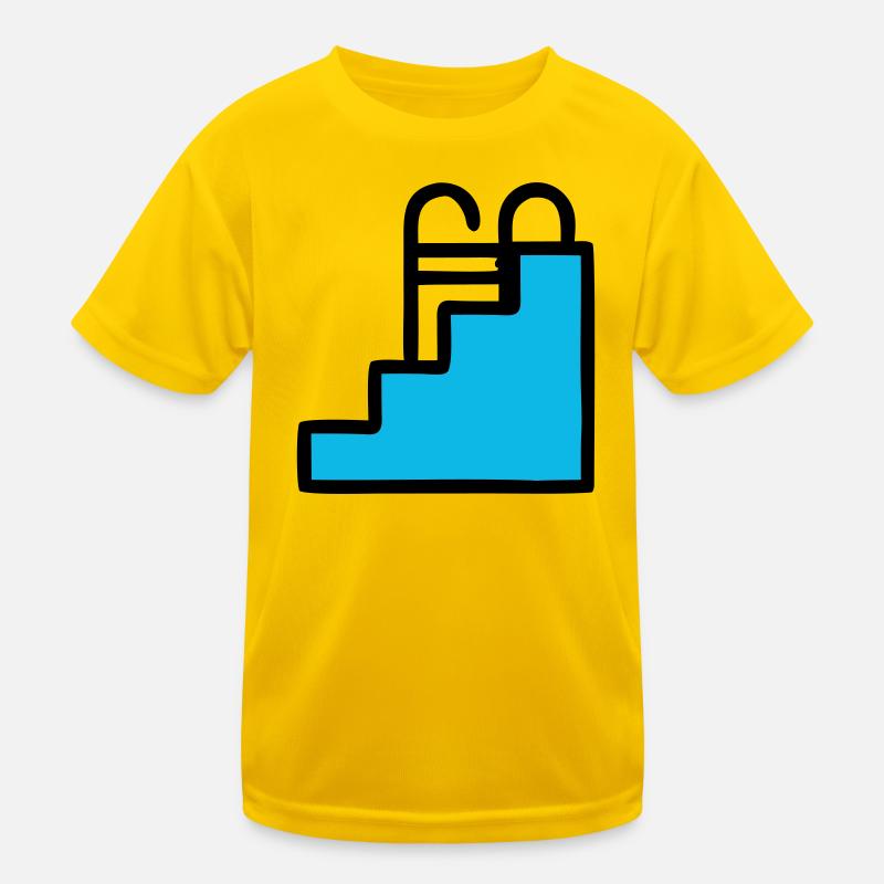 Pool Ladder Swimming Pool Icon Kids Functional T-Shirt