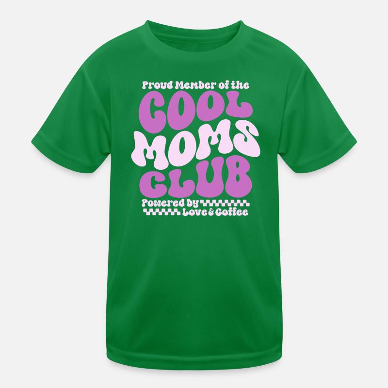 Mama Geschenk Muttertag - Cool Moms Club Kinder Funktions-T-Shirt
