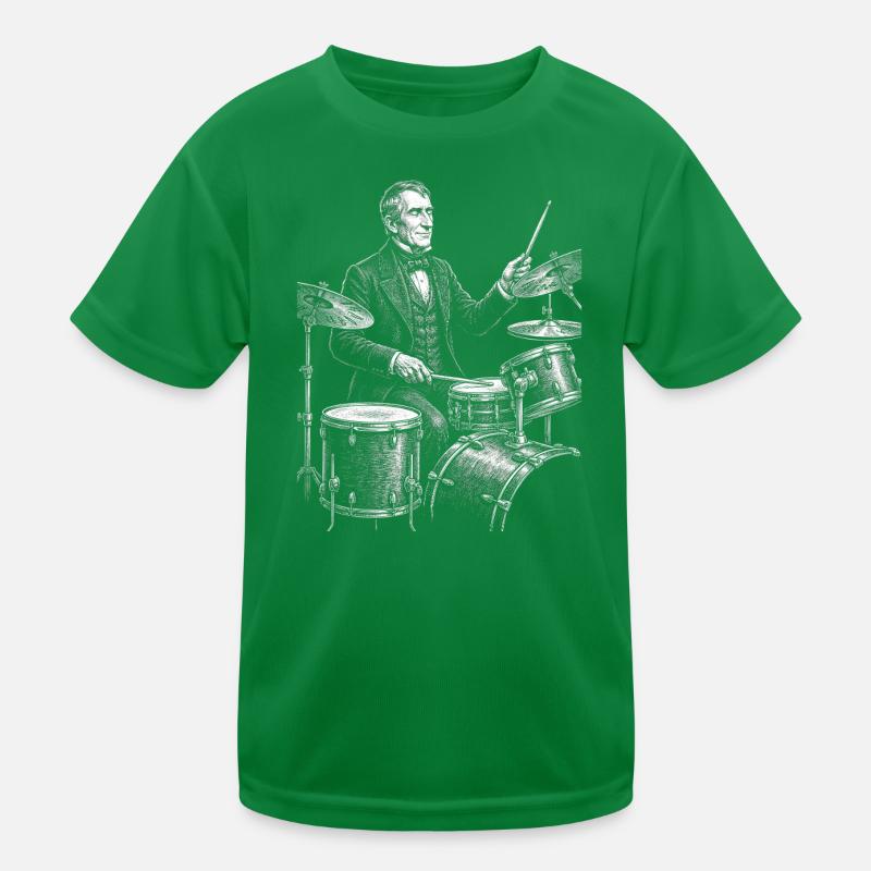 William Henry Harrison plays drums Kids Functional T-Shirt