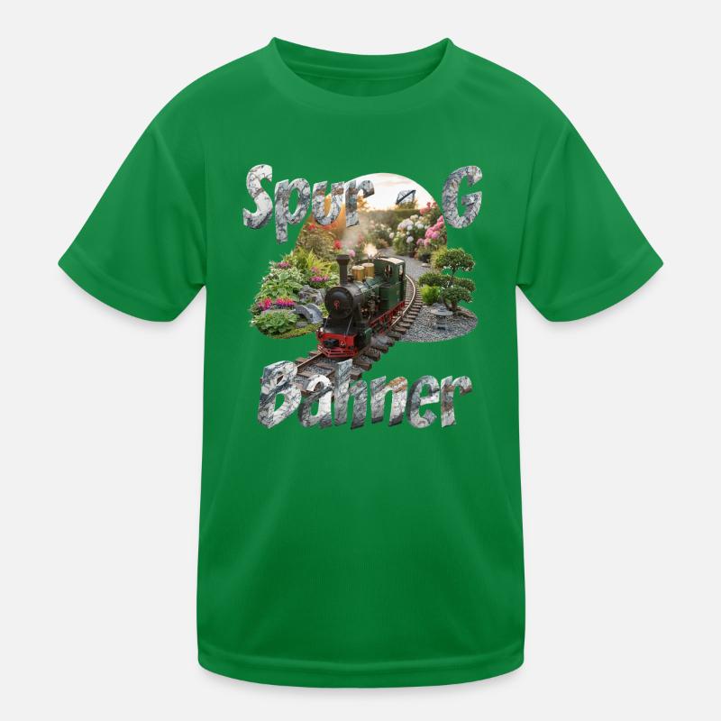 Spur G Bahner – Gartenbahn im Blütenmeer Kinder Funktions-T-Shirt