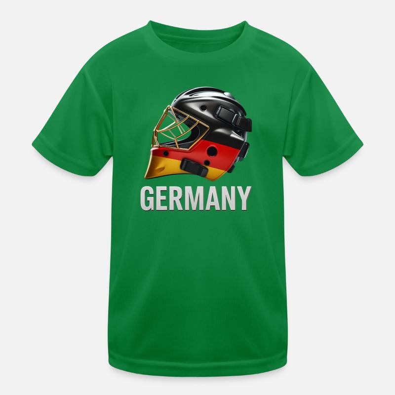 Graphique du casque du drapeau allemand T-shirt sport Enfant