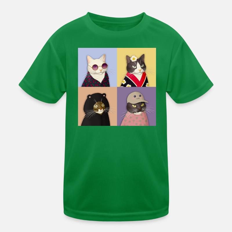 Cat Couture Quartet Kids Functional T-Shirt