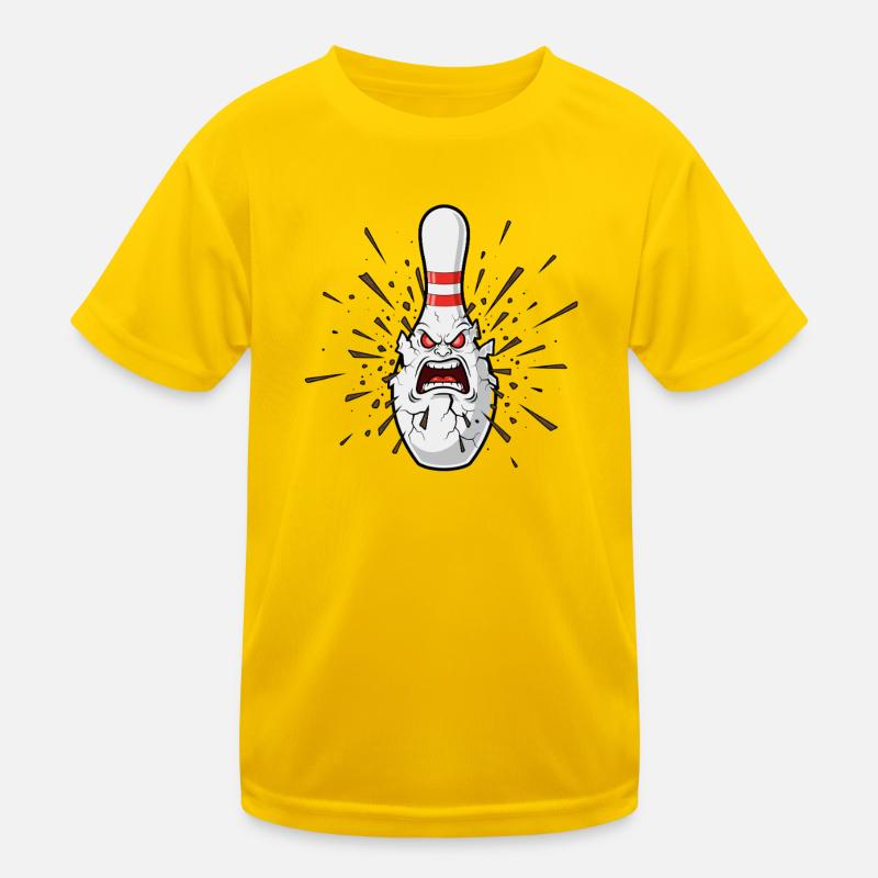 Angry Bowling Pin Bang Kids Functional T-Shirt