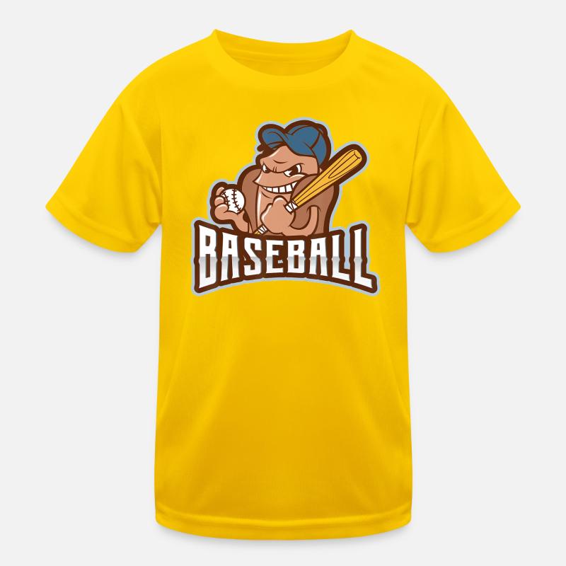 Rogue Batter Baseball-Maskottchen Kinder Funktions-T-Shirt
