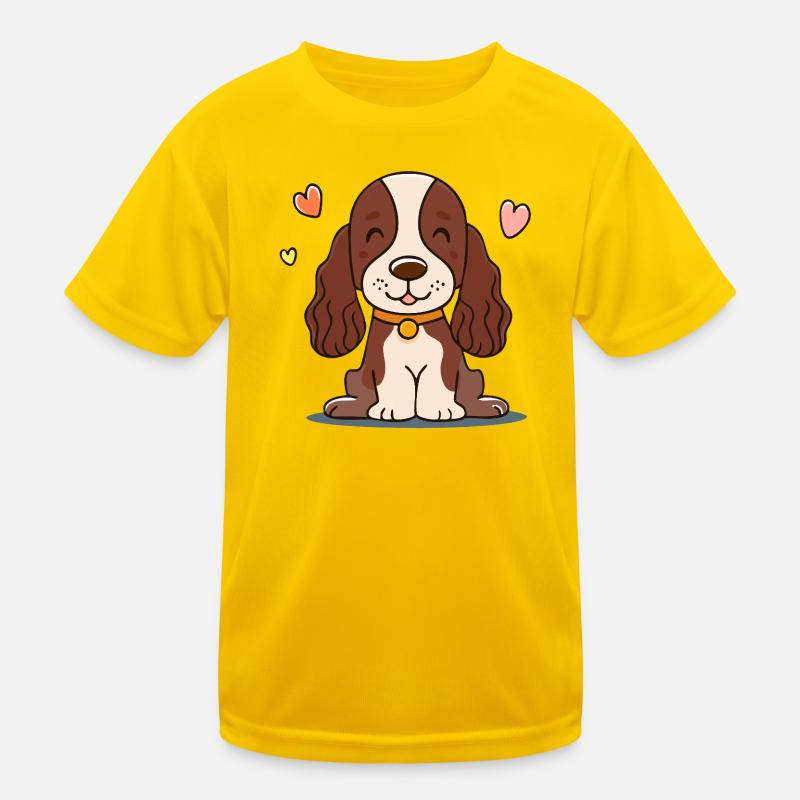 Hündchen mit Wuschelohren (Chibi-Comic) Kinder Funktions-T-Shirt
