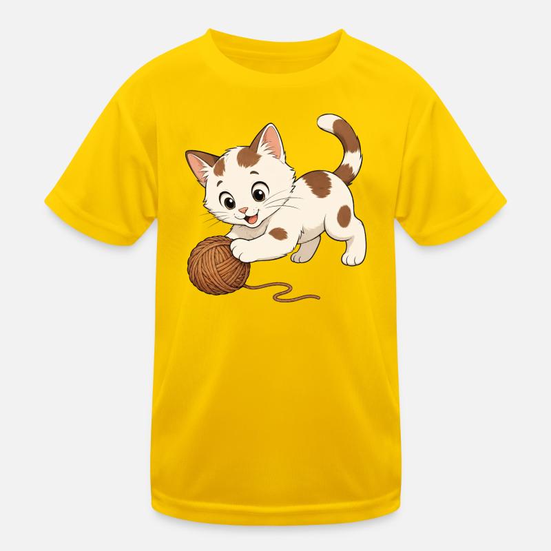 Kitten plays Kids Functional T-Shirt