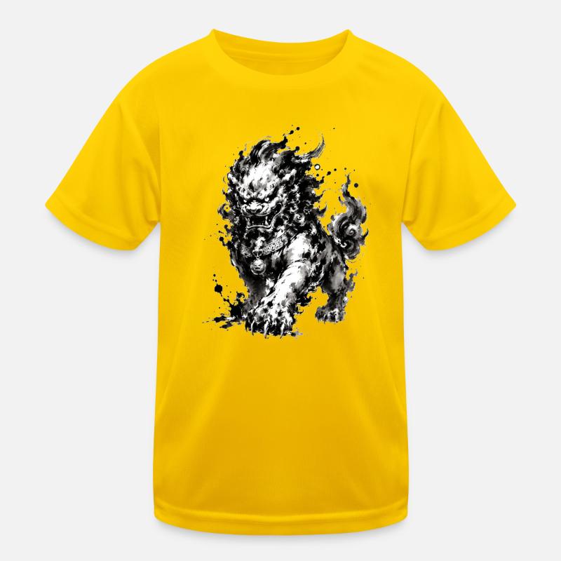 Ink Foo Dog Wächter Kinder Funktions-T-Shirt