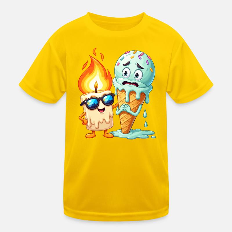 Flammenfreund Eiscreme Duo Kinder Funktions-T-Shirt
