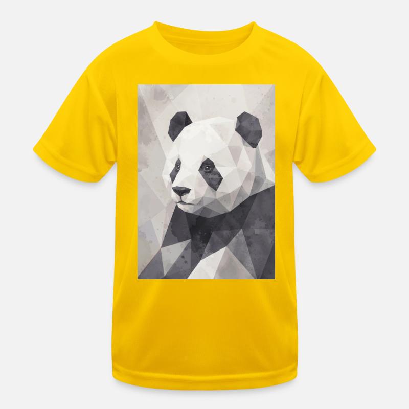Geometrischer Panda Polygon Art  Kinder Funktions-T-Shirt