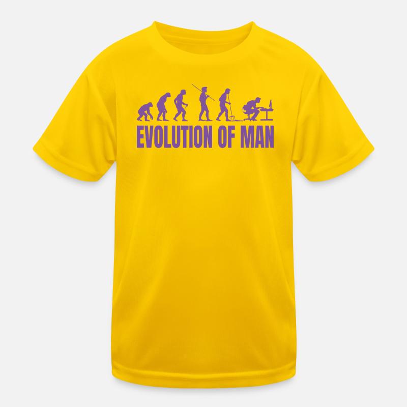 Programmierer Computerfreak Evolution Retro Kinder Funktions-T-Shirt