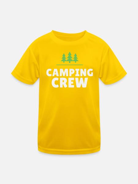 Équipe de camping Équipe Nature Camping Amis en plein air - T-shirt sport Enfant - jaune d'œuf - Devant