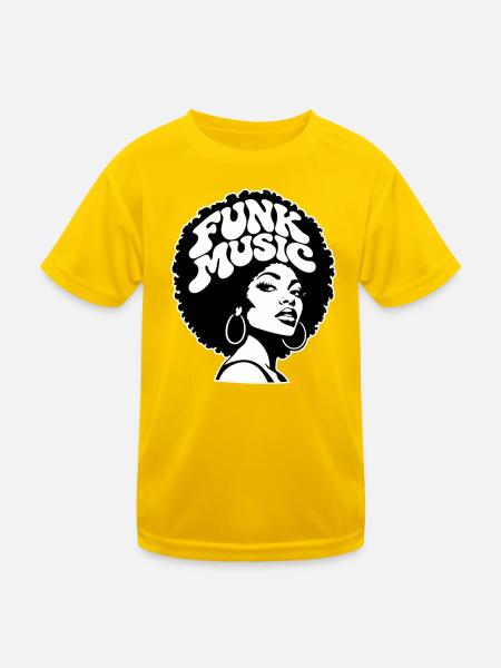 Funk Musik - Kinder Funktions-T-Shirt - Eigelb