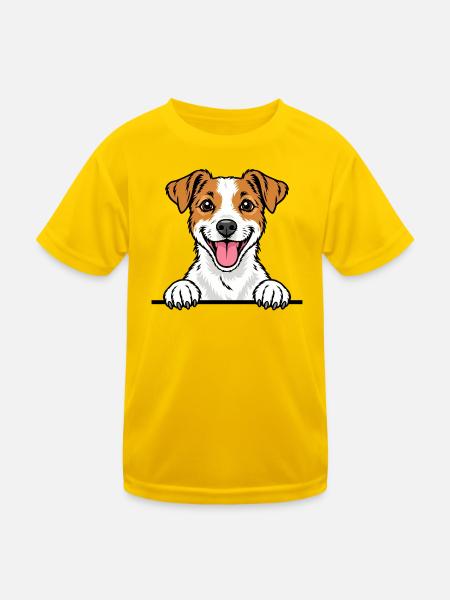Jacky Terrier - Kinder Funktions-T-Shirt - Eigelb