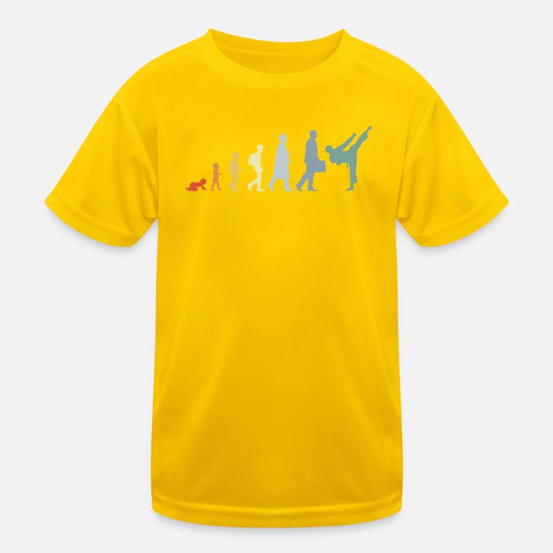 Retro Karateka Evolution Kinder Funktions-T-Shirt