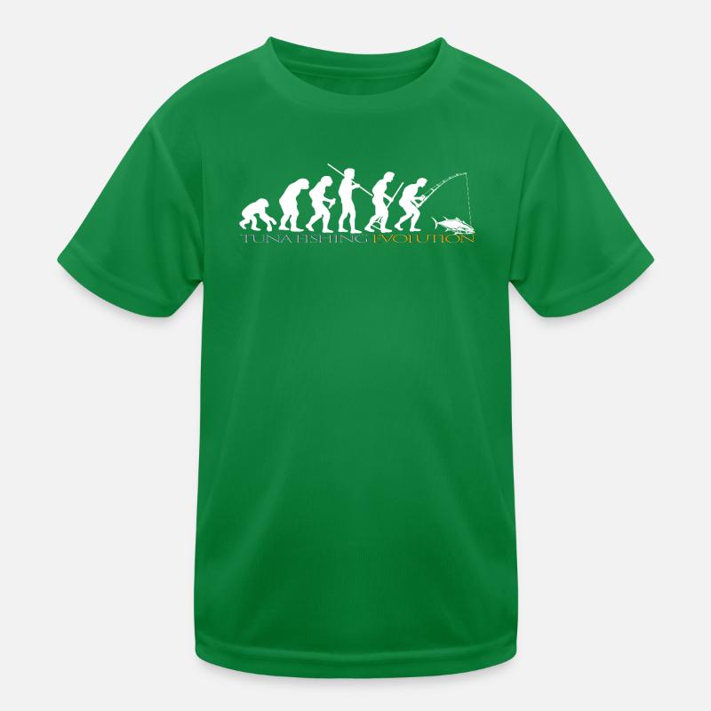 FISHING EVOLUTION (weiße Version) Kinder Funktions-T-Shirt