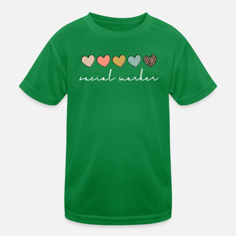 Herzliches Sozialarbeiter-Skript Kinder Funktions-T-Shirt
