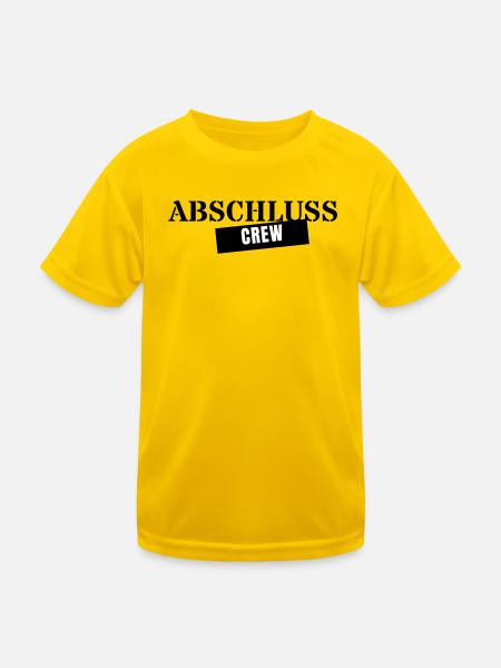 Abschluss Crew - Abschlussfahrt Jahrgang 2026 - Kinder Funktions-T-Shirt - Eigelb - Vorne