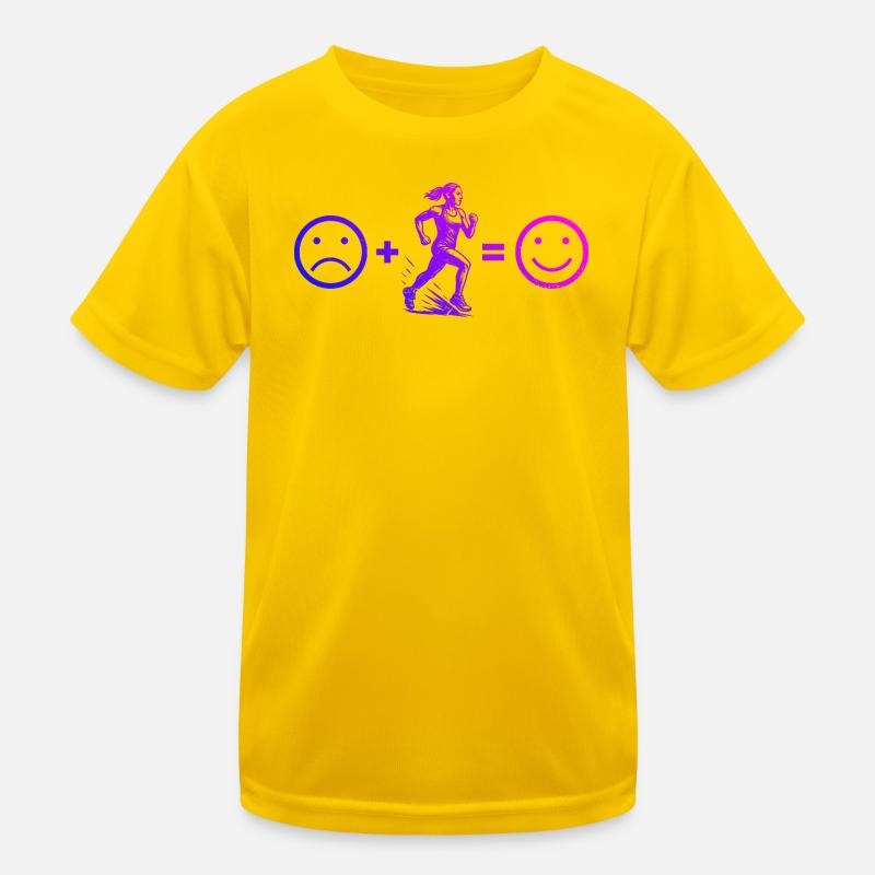 Racing Power Running Design Kids Functional T-Shirt