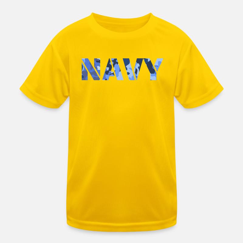 NAVY-Tarnmuster Kinder Funktions-T-Shirt