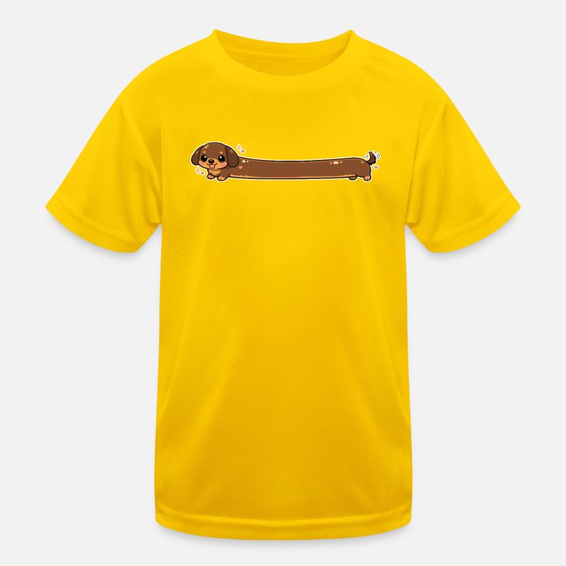 Langer Dackel süss Kinder Funktions-T-Shirt