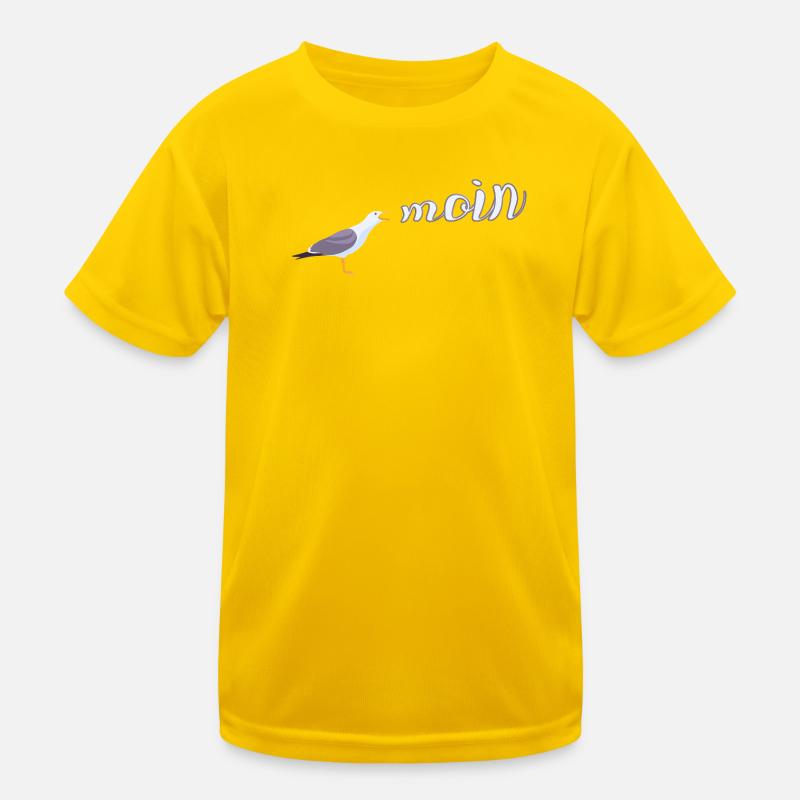 Norddeutsch Möwe Moin Design Kinder Funktions-T-Shirt