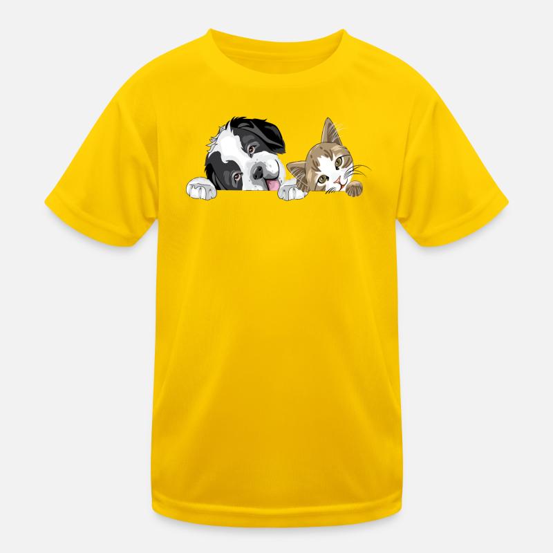 Chat et chien T-shirt sport Enfant