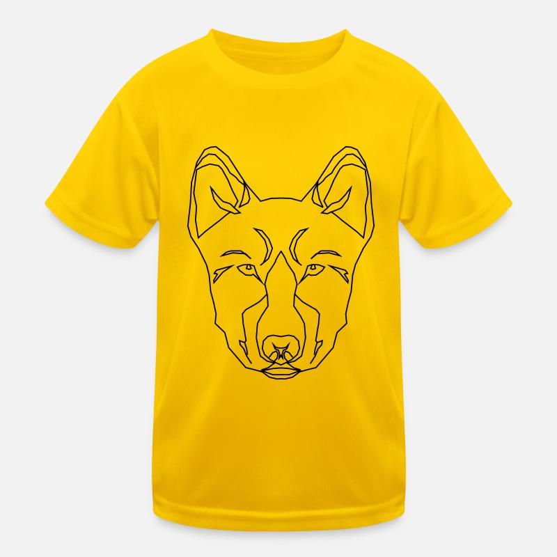 Stylized Dog Kids Functional T-Shirt