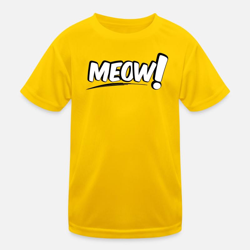 MEOW Miau Chat T-shirt sport Enfant