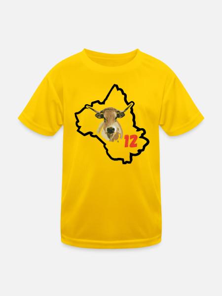 Aveyron in Frankreich - Kinder Funktions-T-Shirt - Eigelb - Vorne