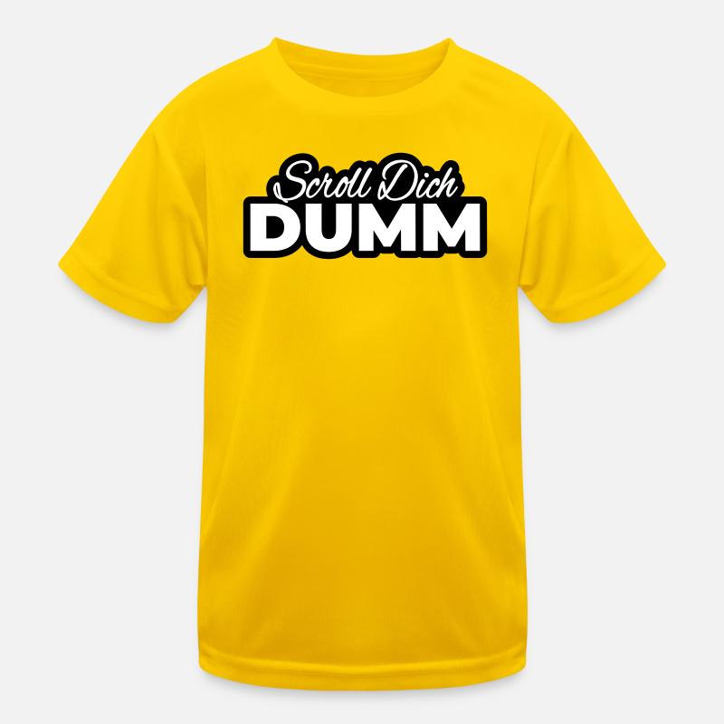 Scroll Dich Dumm Typo Print Kinder Funktions-T-Shirt
