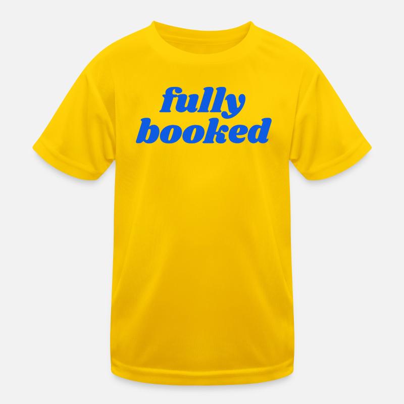fully booked - Kinder Funktions-T-Shirt - Eigelb
