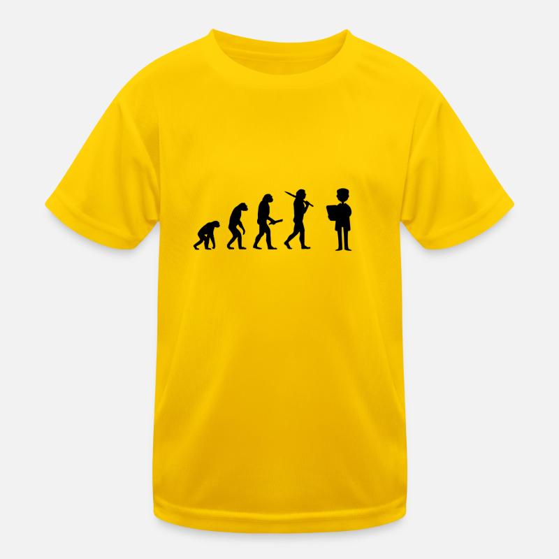 doktor Evolution Fortschritt Entwicklung - Kinder Funktions-T-Shirt - Eigelb