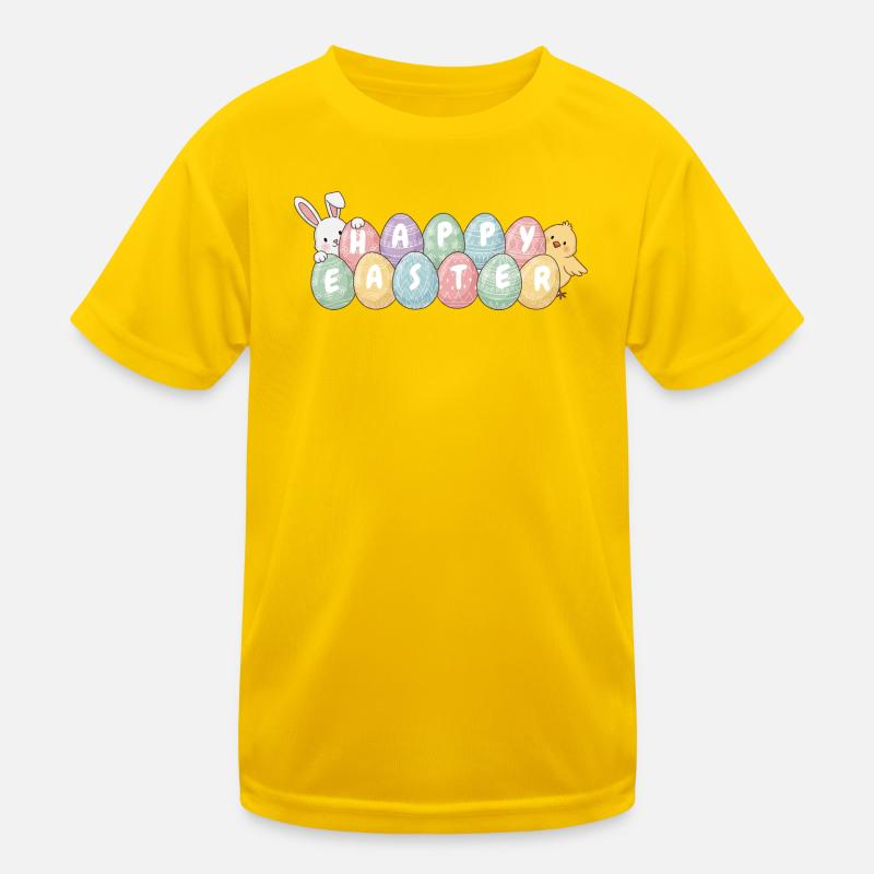 Petit lapin de Pâques mignon avec des œufs T-shirt sport Enfant