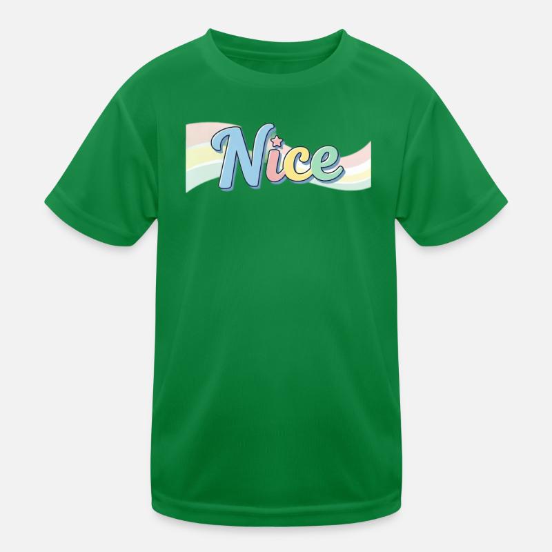 Nice style design with rainbow text Kids Functional T-Shirt