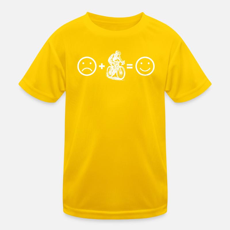 Conception de vélo de route compact pour vélo de route - T-shirt sport Enfant - jaune d'œuf