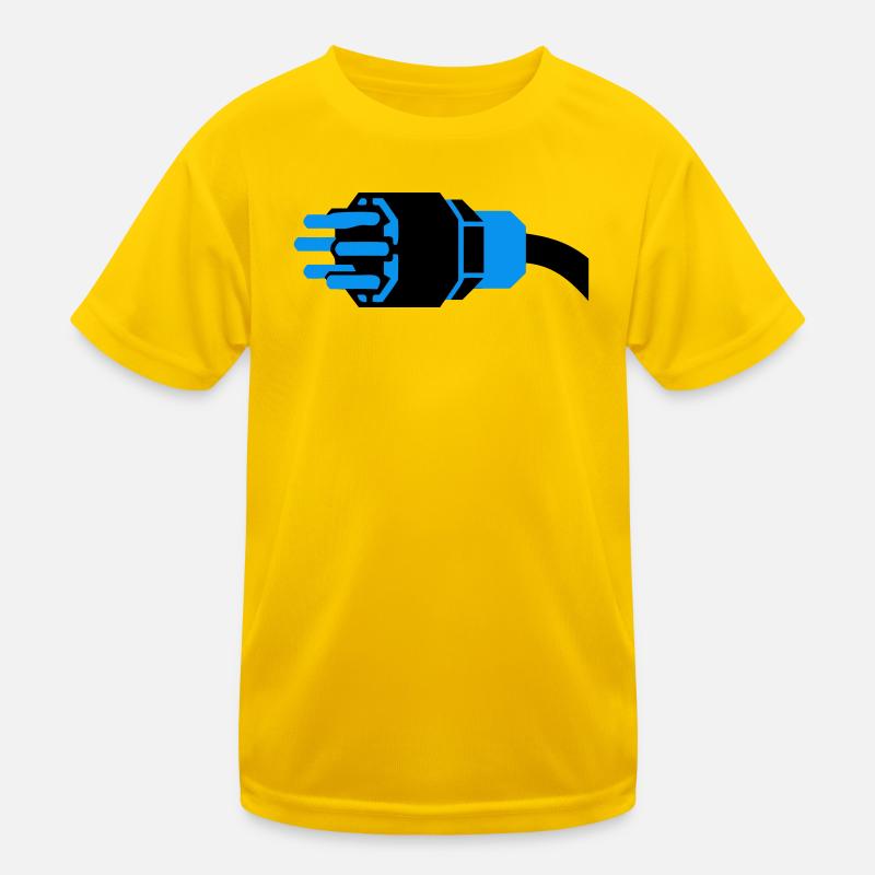 Starkstrom Stecker Elektriker Kinder Funktions-T-Shirt